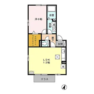 ピュアコート 壱番館【1階】の間取り