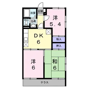 ベルゾーネ城座【1階】の間取り