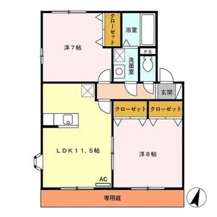 ルミエール II【1階】の間取り