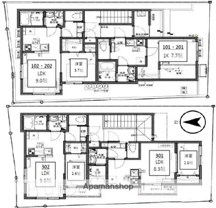KEIAI RESIDENCE 上尾Ⅲ【1階】の間取り