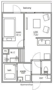 KOMA上尾五番町【203号室】の間取り