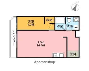 ミッドタウン原市【205号室】の間取り