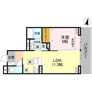 グランヴィル【1階】の間取り