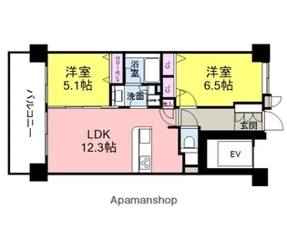 プレディアンスフォート北本ライズ【4階】の間取り