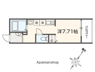1Rの間取り画像