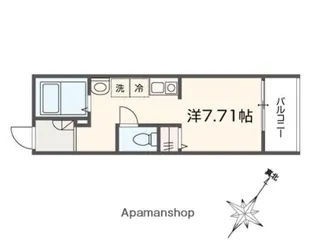 1Kの間取り画像