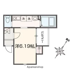 1Kの間取り画像