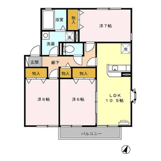 ルミナール・デュオ【2階】の間取り