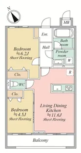 MOCXION KAWA【1階】の間取り