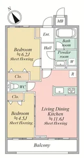 MOCXION KAWA【1階】の間取り