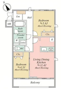 MOCXION KAWA【1階】の間取り
