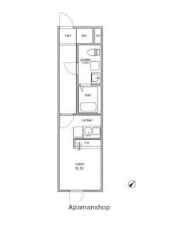 アバロン上尾原市【101号室】の間取り