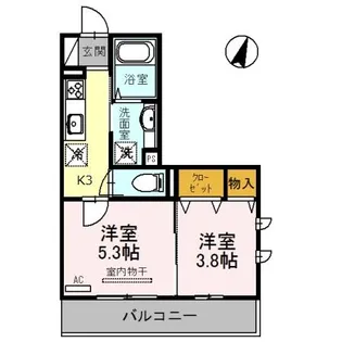 グレイスハウスII【3階】の間取り