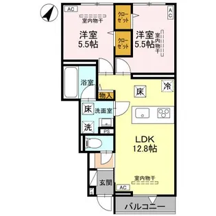 ベルヴィル【1階】の間取り