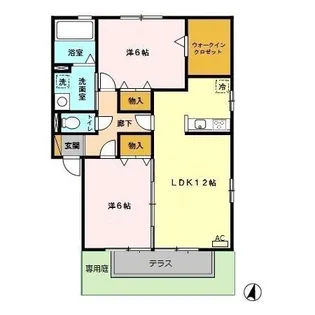 エクレール・パルク【1階】の間取り
