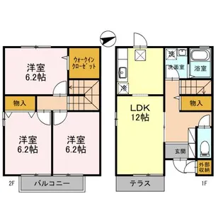 コアロード【101号室】の間取り