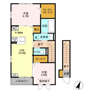ローズ ハウス【2階】の間取り