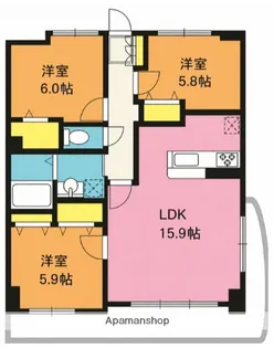 グランドソナ上尾【7階】の間取り