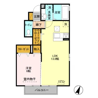 セジュール小松II【1階】の間取り