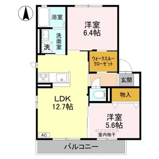 RIVAGE B【2階】の間取り