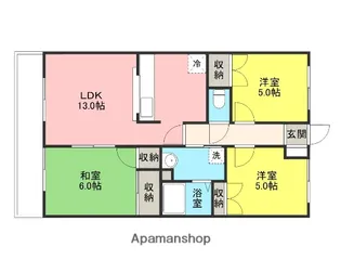 フローラル大宮【108号室】の間取り