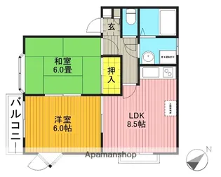 エクセルハイツ(西宮下)【202号室】の間取り
