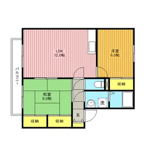ジュネス春日【2階】の間取り