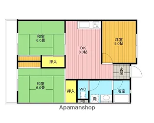 都築ハイツ【3階】の間取り