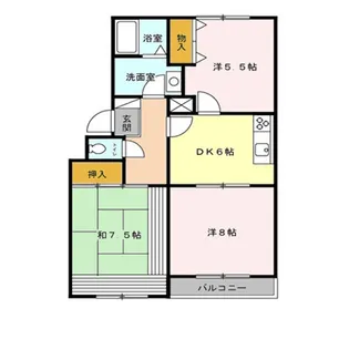 グリーンパークマルオカ【3階】の間取り