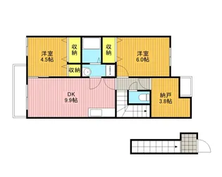 クレベール【202号室】の間取り