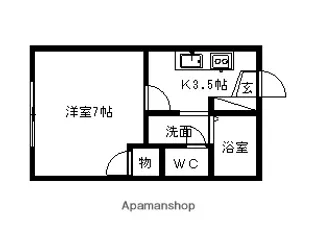 メゾンボンヌシャンス【101号室】の間取り
