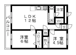 ドリームハイツ桶川【1階】の間取り