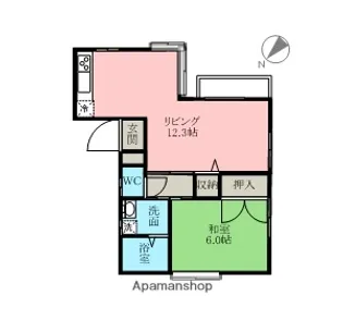 パークサイド司【202号室】の間取り