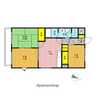 マロンローズ北上尾【4階】の間取り