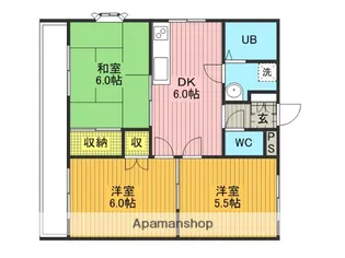 CRYSTAL COURT弐番館【3階】の間取り