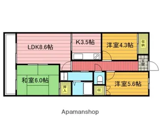 ロマネスクKEN【204号室】の間取り