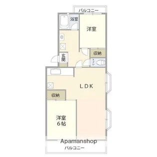 ジェークラウド与野【205号室】の間取り
