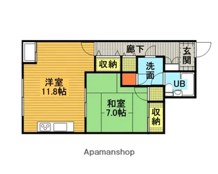 JUNヴィラ栄和【2階】の間取り