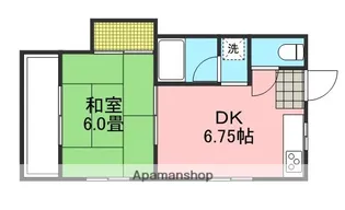 ヨコヤマハイツ【102号室】の間取り