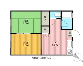 まことレジデンス【205号室】の間取り