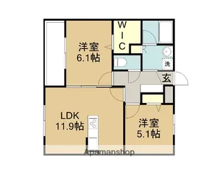 テグレネーロ【3階】の間取り