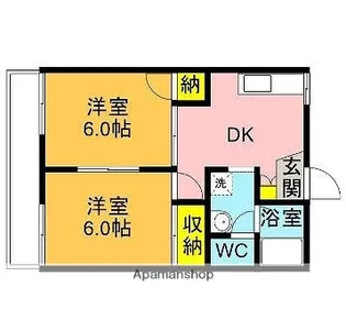 ひまわりハイツ【102号室】の間取り