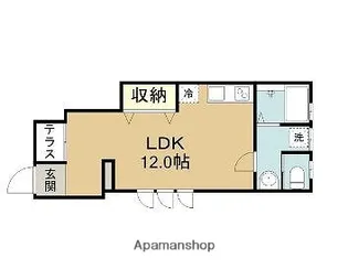 MSCOURTⅡ【101号室】の間取り