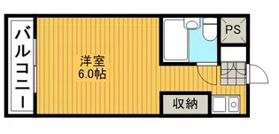 鮎マンション【403号室】の間取り