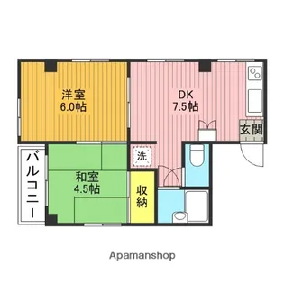 メゾン吉田【201号室】の間取り