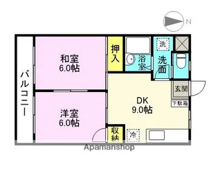 ソシアル大久保【202号室】の間取り