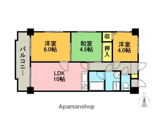 センチュリー浦和【411号室】の間取り