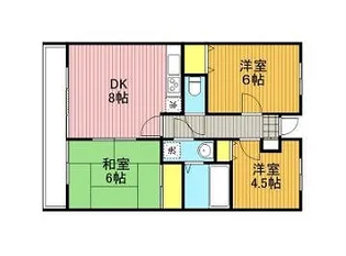 グランパレス弥生【206号室】の間取り