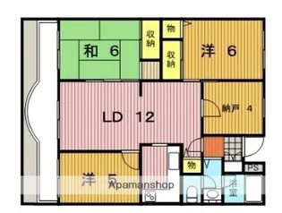 ドルフヤマノウチB棟【3階】の間取り