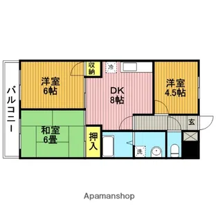 フロント陽光【4階】の間取り